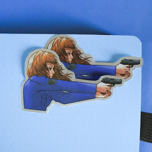 Police Officer 02 Die Cut Sticker