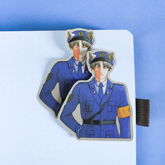 Police Officer 04 Die Cut Sticker